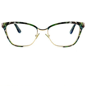 Mo‎ Eyewear Spain MO UPPER 299M A 52-17-140 Gold/Zebra Eyeglasses Frame H13095